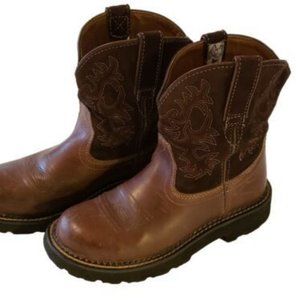 Ariat Fatbaby Western Boots Saddle Brown Leather 14732 Women's Size 6.5 B